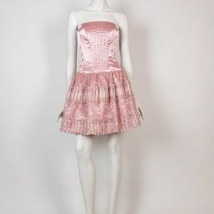 Jessica McClintock   Pink lace mini dress        Size10